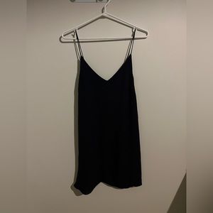 Wilfred free dark blue mini slip dress